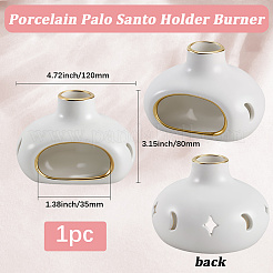 Porcelain Palo Santo Holder Burner&nbsp;AJEW-WH20018-74B
