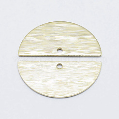 Brass Semi Circle Pendant&nbsp;KK-G331-58G-NF