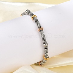 304 Stainless Steel Mesh Chain Bracelets for Women&nbsp;BJEW-Z087-15P