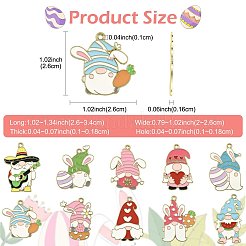 20Pcs 10 Styles Easter Alloy Enamel Pendants&nbsp;ENAM-FS0004-51