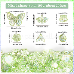 100G Resin Charms and Beads DIY Jewelry Making Findings Kit&nbsp;OHAR-SC0003-01D