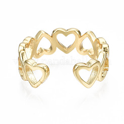Brass Cuff Rings&nbsp;RJEW-Q161-025-NF