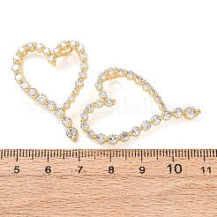 Brass Micro Pave Clear Cubic Zirconia Pendants&nbsp;CU-CBA2907-02D-G