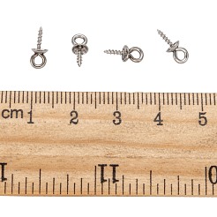 Non-Tarnish 304 Stainless Steel Screw Eye Pin Peg Bails&nbsp;X-STAS-E076-05