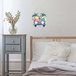 Summer Theme Wooden Hanging Wall Decorations for Front Door Home Decoration&nbsp;HJEW-WH0047-11