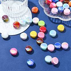 100Pcs UV Plating Opaque Acrylic Beads&nbsp;SACR-CJ0001-81
