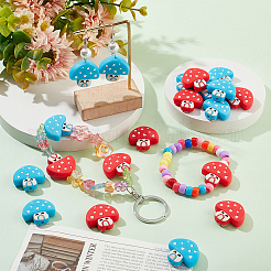 20Pcs 2 Colors Mushroom Food Grade Eco-Friendly Silicone Beads&nbsp;SIL-CP0001-03