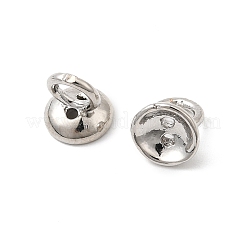 Brass Bead Cap Pendant Bails&nbsp;KK-Z137-02P-01