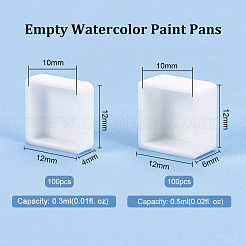 200Pcs 2 Styles Plastic Empty Watercolor Paint Pans&nbsp;AJEW-BC0004-16A