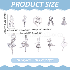 20Pcs Ballet Tibetan Style Alloy Pendants&nbsp;FIND-WH0148-936