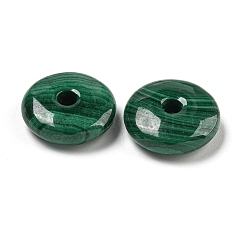 Natural Malachite Donut/Pi Disc Charms&nbsp;G-E557-15A