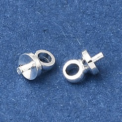 Brass Cup Pearl Peg Bails Pin Pendants&nbsp;KK-D110-04S