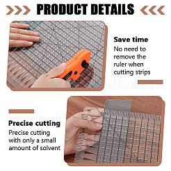 Transparent Acrylic Drawing Template Measuring Ruler&nbsp;TOOL-WH0039-63