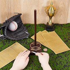 Baseball Theme Coconut Brown Wood Ring Organizer Display Stands&nbsp;RDIS-OC0001-06