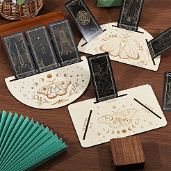 3Pcs 3 Styles Wooden Tarot Card Holders&nbsp;DJEW-CA0001-49