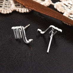 925 Sterling Silver Stud Earrings&nbsp;EJEW-K303-01S-08