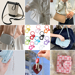 20Pcs 10 Colors Zinc Alloy Keychains&nbsp;KEYC-BBC0001-16