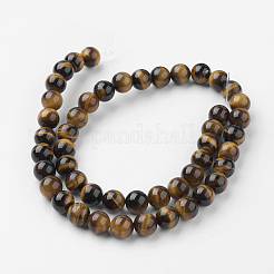 Natural Yellow Tiger Eye Bead Strands&nbsp;G-G735-71-8mm-A