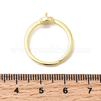 Brass Adjustable Finger Ring Setting&nbsp;KK-P343-02G-1