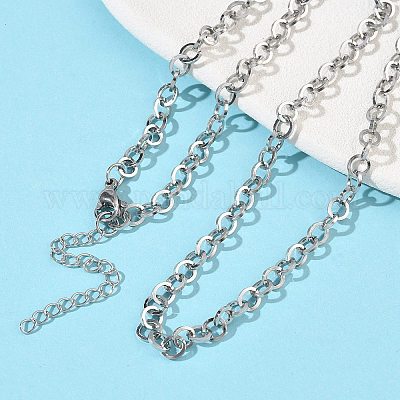 Wholesale 304 Stainless Steel Rolo Chain Necklaces