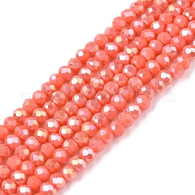 Electroplate Glass Beads Strands&nbsp;EGLA-A044-P1mm-B21-1
