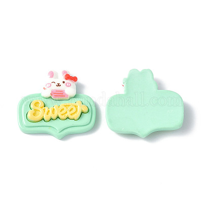 Opaque Resin Cabochons&nbsp;CRES-P023-01G-1
