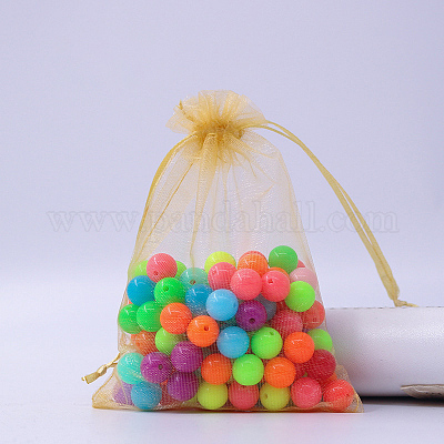 Rectangle Organza Drawstring Bags&nbsp;CON-PW0001-054A-12-1