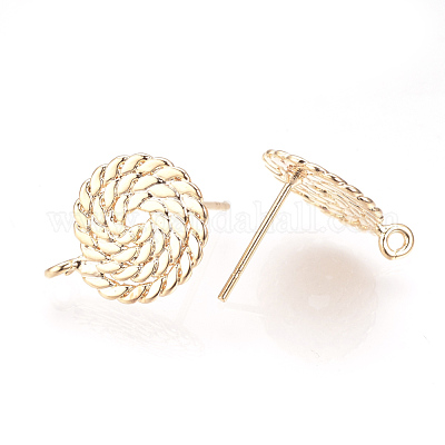 Brass Stud Earring Findings&nbsp;KK-T016-52G-1