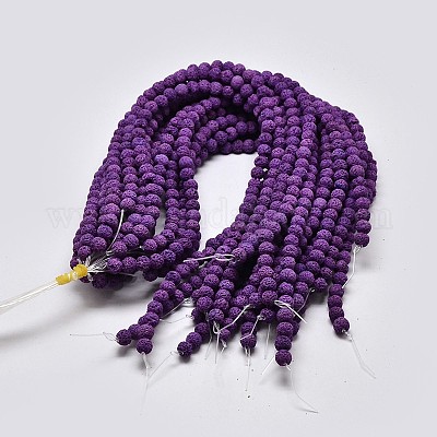 Natural Lava Rock Round Bead Strands&nbsp;G-I124-8mm-08-1