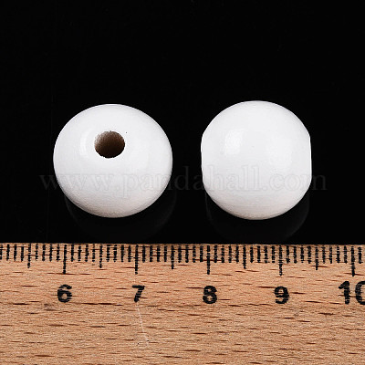 Painted Natural Wood Beads&nbsp;WOOD-A018-16mm-19-1