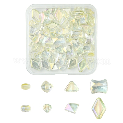 Electroplate Transparent Glass Beads&nbsp;EGLA-YW0003-22D-1