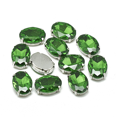 Sew on Rhinestone&nbsp;RGLA-T091-10x14mm-20P-1