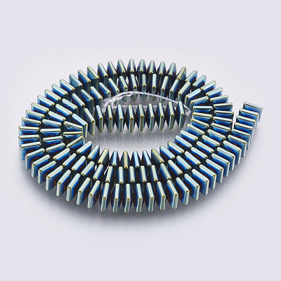 Electroplated Non-magnetic Synthetic Hematite Bead Strand&nbsp;G-E495-08F-1