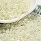Ceylon Glass Seed Beads, Peanut, Lemon Chiffon, 4~4.5x2~2.5x2~2.5mm, Hole: 0.8~0.9mm, about 10000pcs/pound
