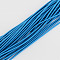 Elastic Cord, with Fibre Outside and Rubber Inside, Dodger Blue, 2mm, about 109.36 yards(100m)/bundle