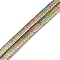 Electroplated Non-magnetic Synthetic Hematite Beads Strands, Rectangle, 2-Hole, Rainbow Plated, 5x2x2mm, Hole: 0.8mm, about 190~195pcs/strand, 15.55~16.73(39.5~42.5cm)