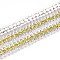 Iron Rhinestone Cup Chains, with Spool, Silver, Gold, 8.5x3mm, about 14.99 Feet(4.57m)/Roll