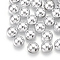 ABS Plastic Cabochons, Half Round, Platinum, 14x7mm, about 500pcs/bag