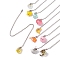 Resin Ceiling Fan Pull Chain Extenders, with Iron Ball Chains, Fish & Sea Lion & Dolphin & Octopus & Crab, Mixed Shapes, 327~337mmg, Pendant: 14~24.5x15.5~23x17.5~23.5mm
