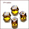 K9 Glass, Imitation Austrian Crystal Beads, Grade AAA, Faceted, Cornerless Cube Beads, Goldenrod, 6x5.5x5.5mm, Hole: 0.7~0.9mm
