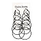 Alloy Hoop Earrings Sets, Black, 25~50mm, 6pairs/set