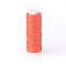 Waxed Polyester Cord, Micro Macrame Cord, for Leather Project, Bracelet Making, Shoe Reparing, Bookbinding, Flat, Orange Red, 0.8mm, about 32.8 yards(30m)/roll