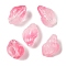 Transparent Spray Paint Glass Beads, Conch, Tomato, 15~16x11x10~11mm, Hole: 1mm
