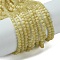 Cat Eye Beads Strands, Round, Pale Goldenrod, 2mm, Hole: 0.5mm, about 192pcs/strand, 15.75''(40cm)