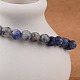 Natural Blue Spot Jasper Bead Stretch Bracelets&nbsp;BJEW-K212-A-039-4