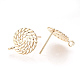 Brass Stud Earring Findings&nbsp;KK-T016-52G-2