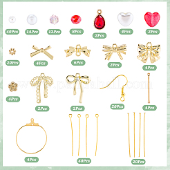 DIY Heart Bowknot Earring Making Kits&nbsp;DIY-SC0031-08