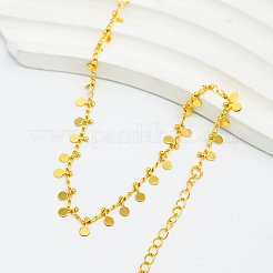 Brass Disc Coin Tassel Pendant Anklets for Women&nbsp;FY0158