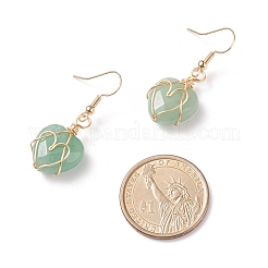 Gemstone Heart Dangle Earrings&nbsp;EJEW-JE04965