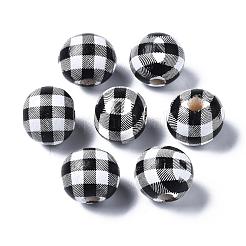 Printed Natural Wooden Beads&nbsp;X-WOOD-R270-10A
